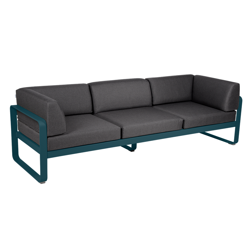 BELLEVIE 3-SEATER CLUB SOFA - GRAPHITE GREY CUSHION