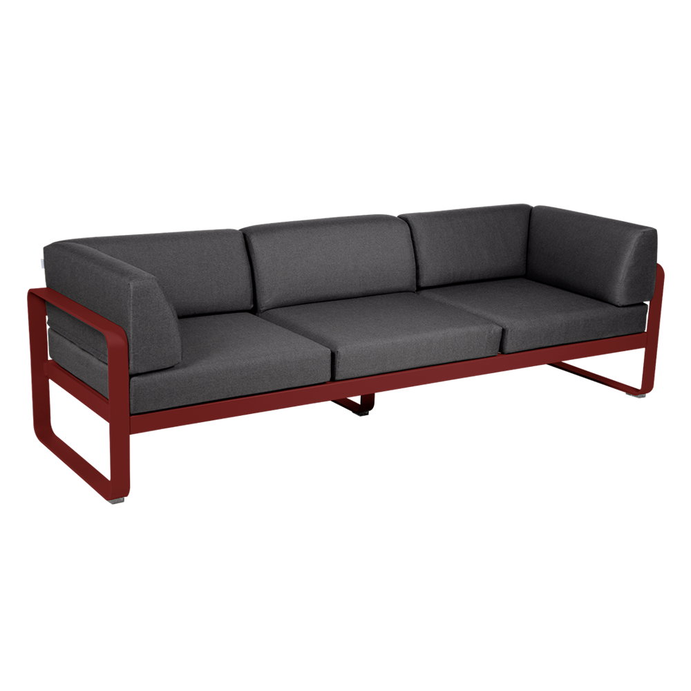 BELLEVIE 3-SEATER CLUB SOFA - GRAPHITE GREY CUSHION