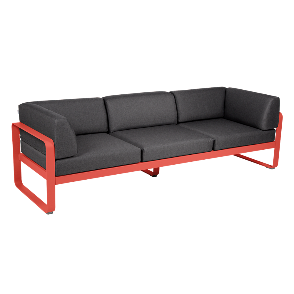 BELLEVIE 3-SEATER CLUB SOFA - GRAPHITE GREY CUSHION