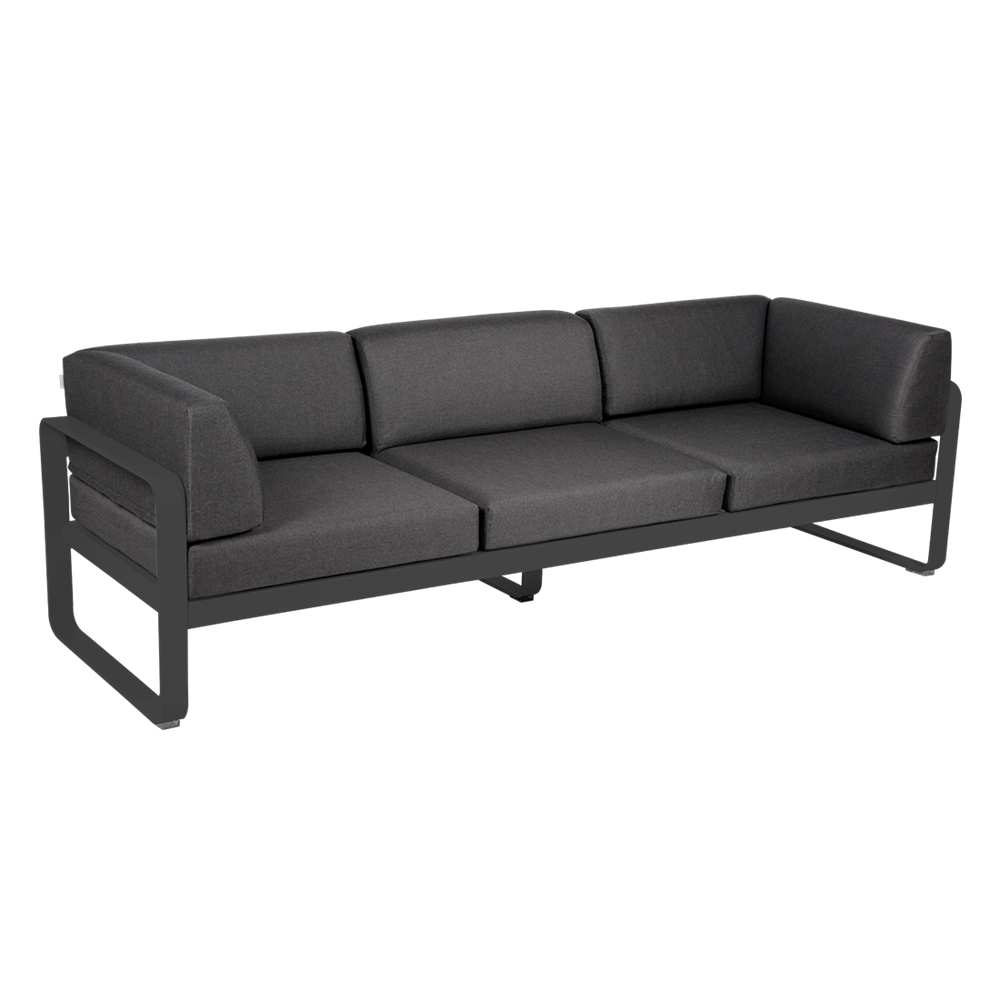 BELLEVIE 3-SEATER CLUB SOFA - GRAPHITE GREY CUSHION