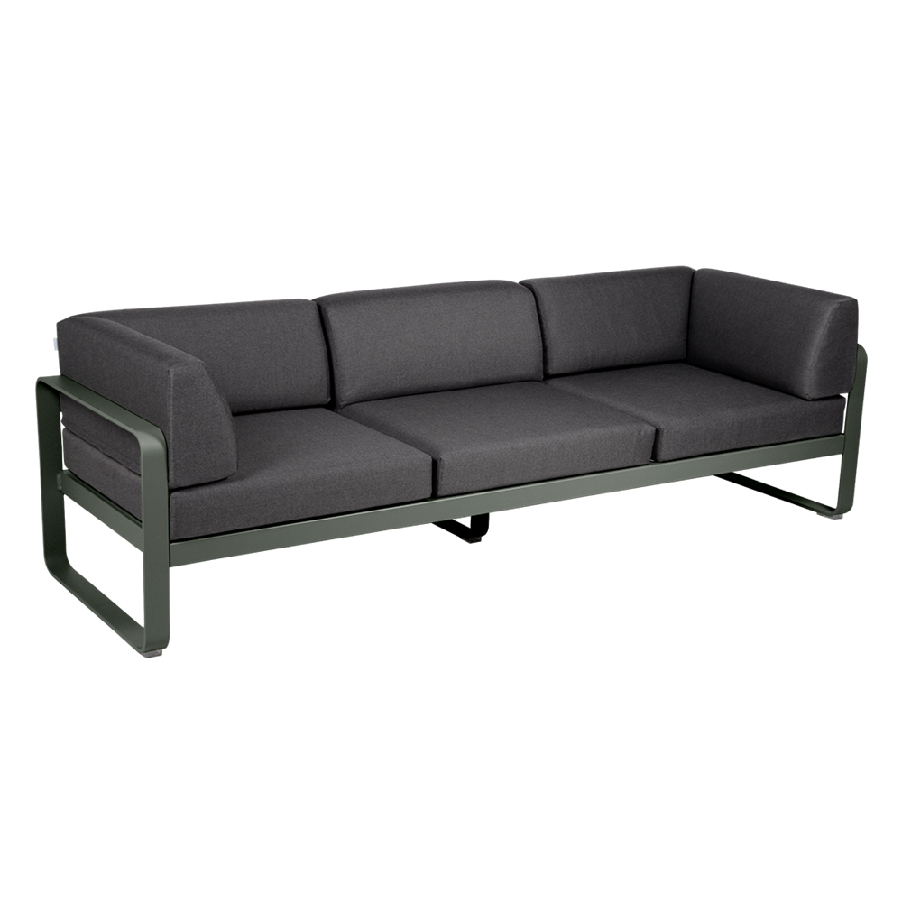 BELLEVIE 3-SEATER CLUB SOFA - GRAPHITE GREY CUSHION