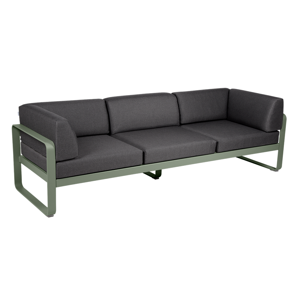 BELLEVIE 3-SEATER CLUB SOFA - GRAPHITE GREY CUSHION