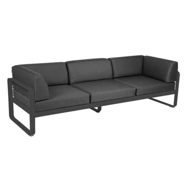 BELLEVIE 3-SEATER CLUB SOFA - GRAPHITE GREY CUSHION