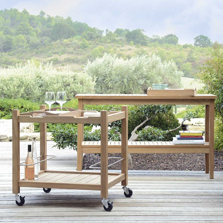 JEEVES TEAK DRINKS TROLLEY