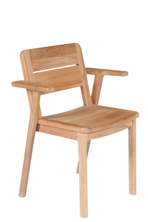 CLUBHOUSE STACKABLE TEAK ARMCHAIR